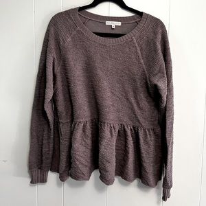 Purple Peplum Sweater